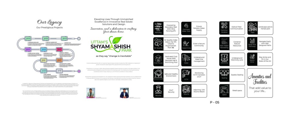 JDA-approved residential plots at Uttam Shyamashish Park in Jaipur with premium amenities.